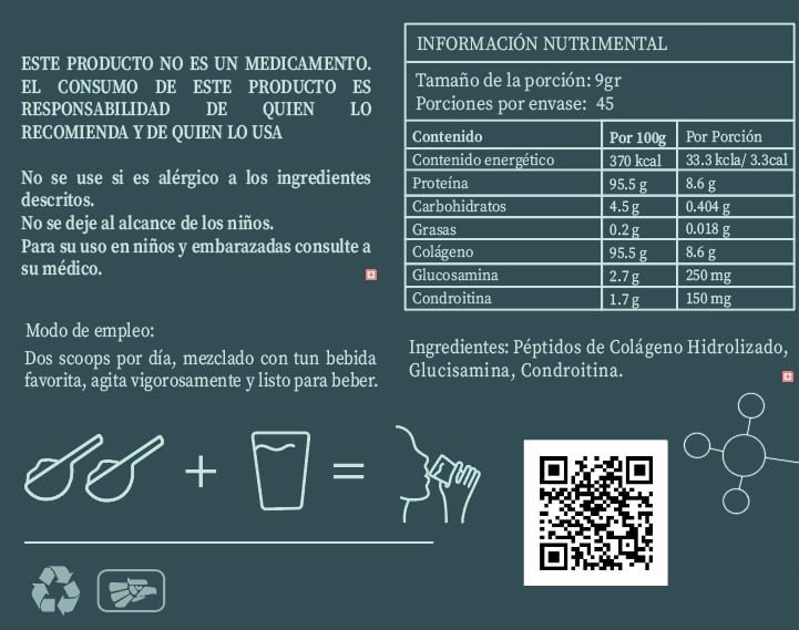 . . . .  ColÃ¡geno Flex  . . . . |PÃ©pidos de colÃ¡geno| Condroitina|Glucosamina|